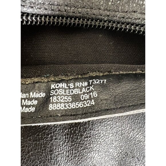 So Sled Women's Boots Over The Knee Sz 9 Black Tall Riding Vegan Lug Sole - Picture 10 of 11